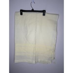 Yellow Baby Blanket Crib Crossnore School Inc VTG 51" x 39" USA Made Hand Woven